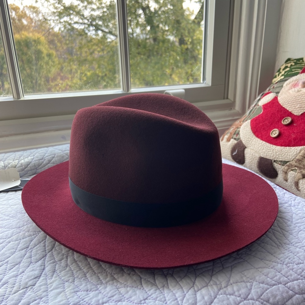 Rag & Bone Red Wool Hat, size medium. Never worn with tags on.